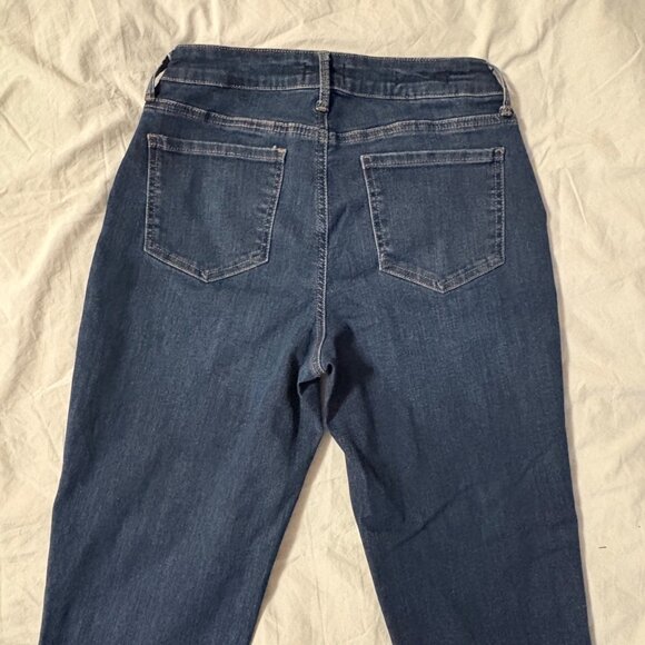 EXCELLENT NYDJ Margot Girlfriend Jeans Rapture Relaxed Slim Fit Dark Denim SZ 4 - Picture 7 of 13
